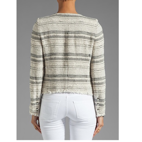 Iro Lizzie Women’s Jacket in White and Black, size 2 or size Small - Picture 8 of 8